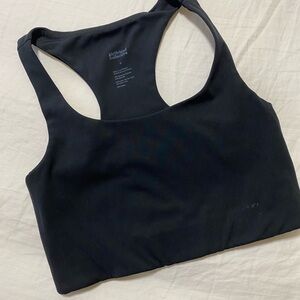 girlfriend collective Black Scoop Racerback Sports Bra